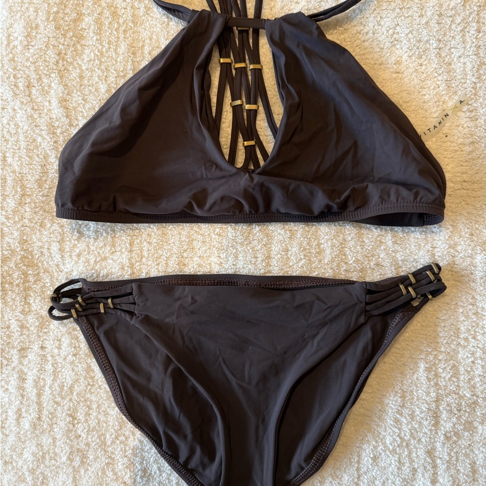 VITAMIN A Brown Bikini Set
